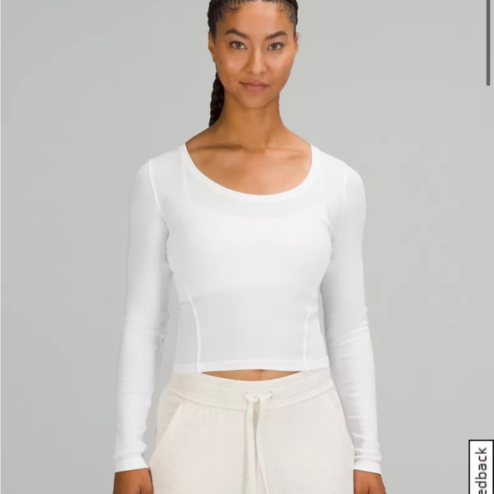 LIKE NEW Lululemon Open Back Ribbed Long Sleeve Shirt